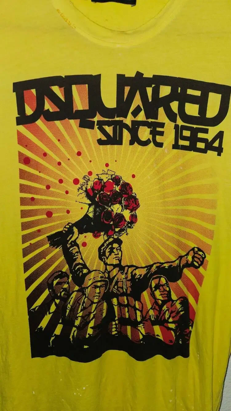 Dsquared2 'Since 1964' Graphic Print T-Shirt Yellow